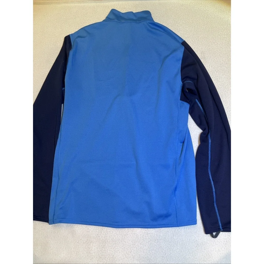 Patagonia Capilene Base Layer Shirt Mens Size M 1/4 Zip Blue Midweight Hiking